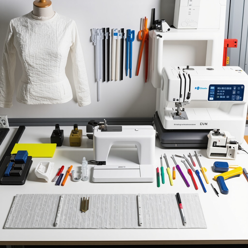 Workspace showing advanced tools and materials for making intricate DIY costumes