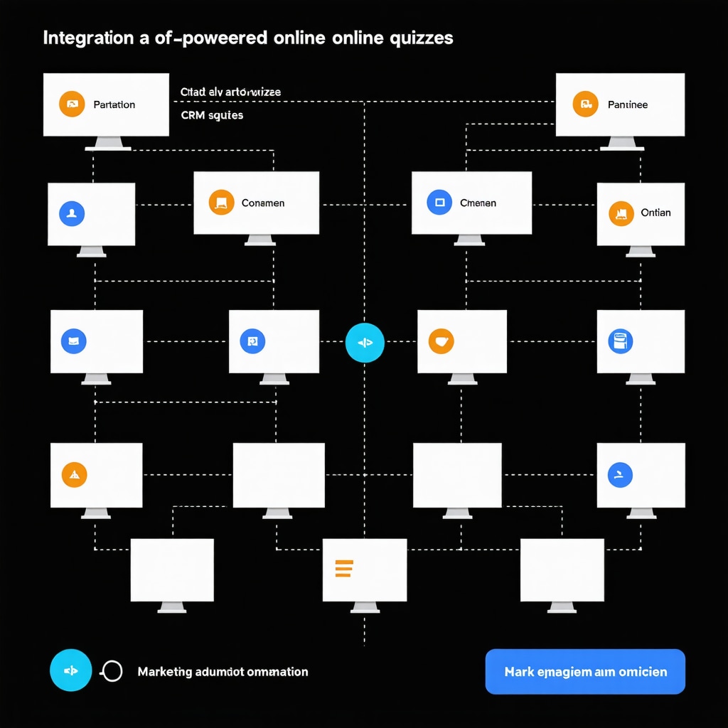 Diagram illustrating AI online quiz integration with CRM and marketing automation systems