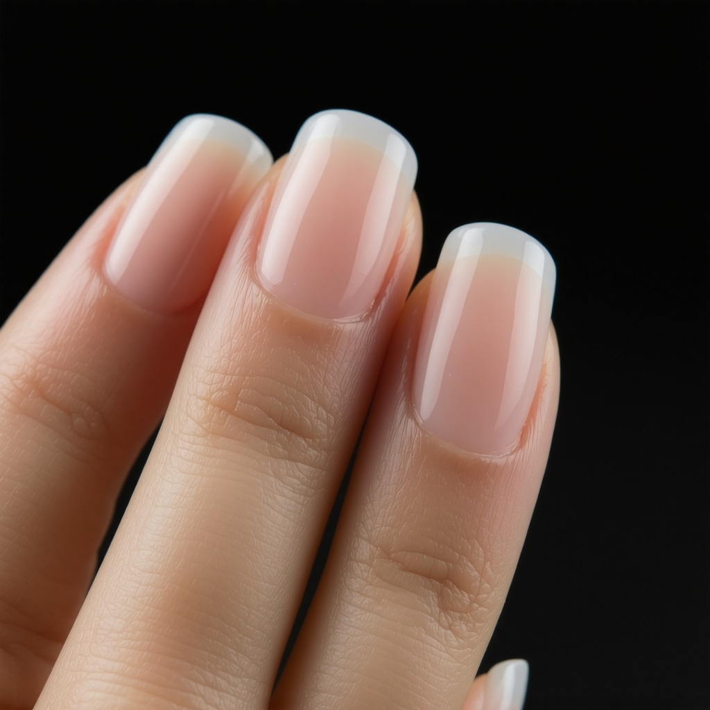 Microscopic illustration showing healthy fingernails treated with natural oils