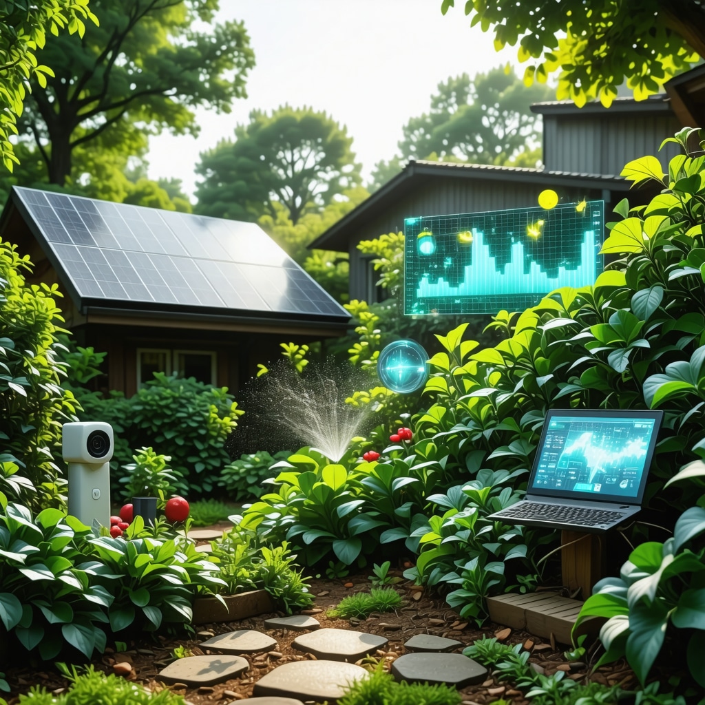 Pametni sistem za zalivanje bašte sa senzorima, solarnim panelima i IoT uređajima u kućnoj bašti