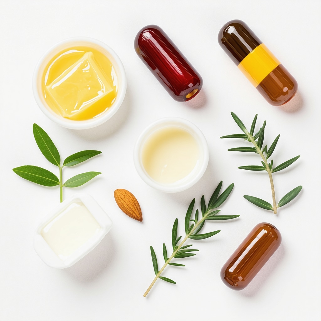 Prirodni sastojci za domaći sjaj za usne uključuju pčelinji vosak, shea puter, bademovo ulje i vitamine