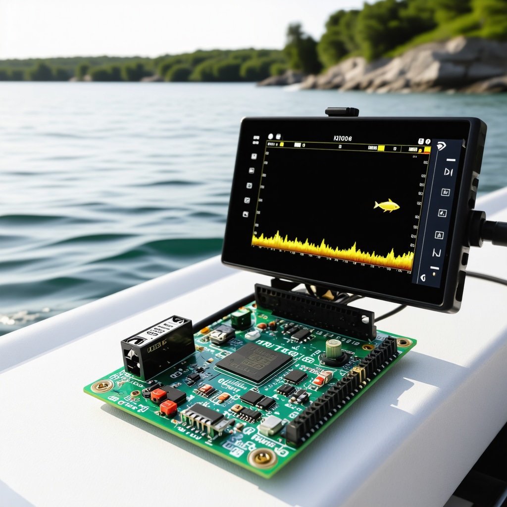 DIY smart fishing sensor using Arduino and ultrasonic sensor on a fishing boat detecting fish underwater