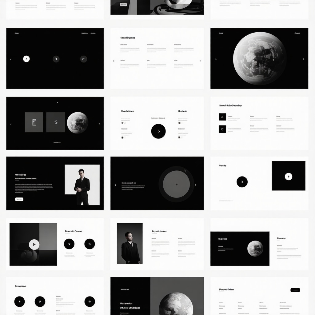 Modern online portfolio interface displaying videos, charts, and project thumbnails on desktop and mobile screens