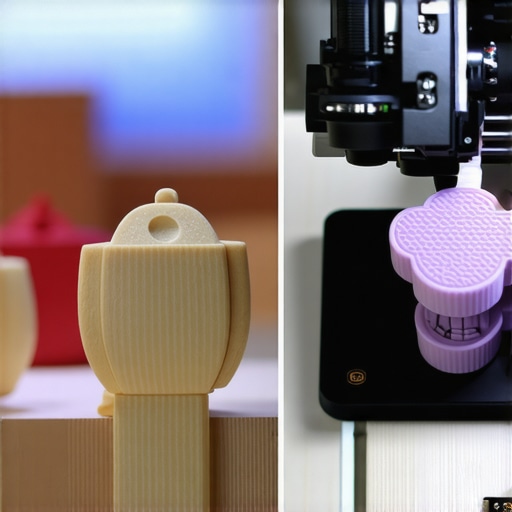 Close-up of a 3D printer producing a personalized decorative item.