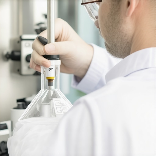 Professional distiller adjusting temperature controls during liquor production