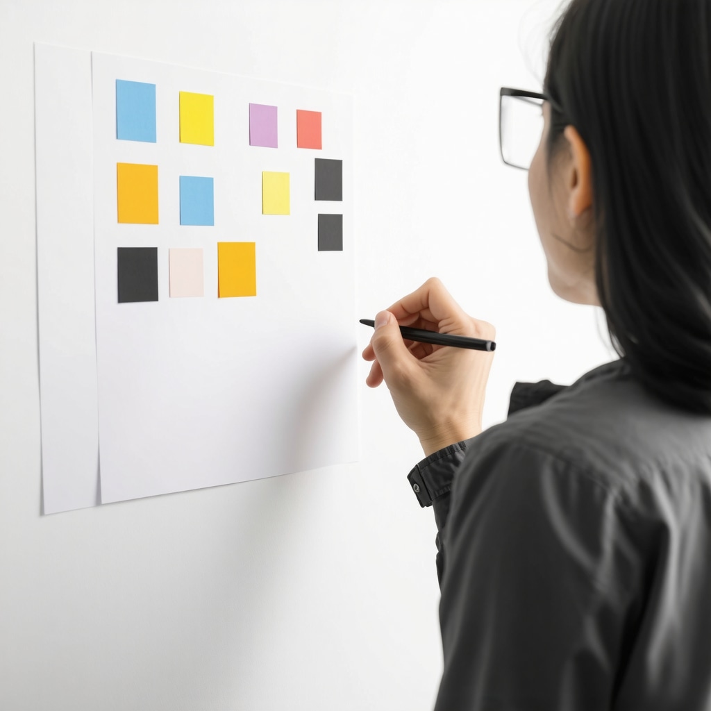 Expert analyzing brand identity and visual branding elements.