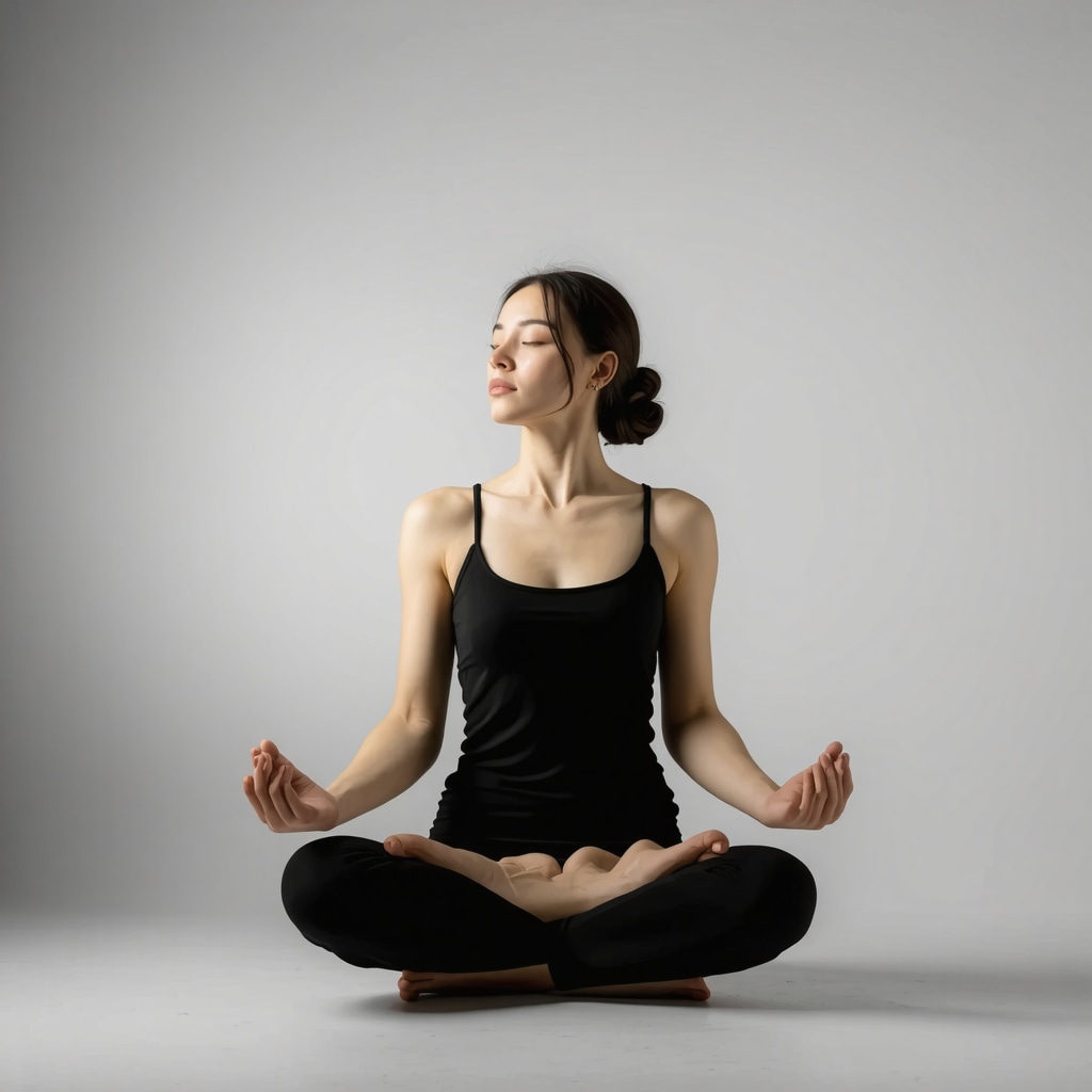 Mirna scena meditacije i vežbi disanja za emocionalnu stabilnost