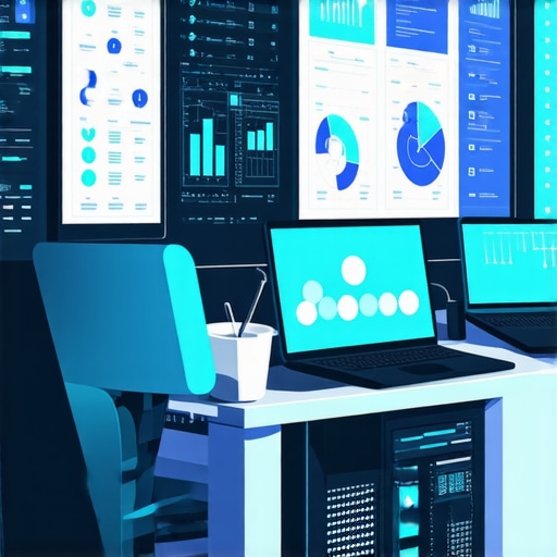 Visual of AI tools analyzing and automating virtual meetings, with graphs and digital interfaces.