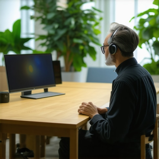 Digital meeting with AI assistant emphasizing security and modern technology
