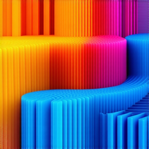 3D printer creating complex designs with colorful filament