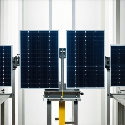 Close-up of a homemade solar panel being assembled in a high-tech laboratory