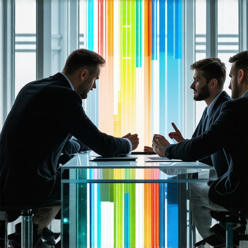 Business team discussing strategy with digital tools and AI integration