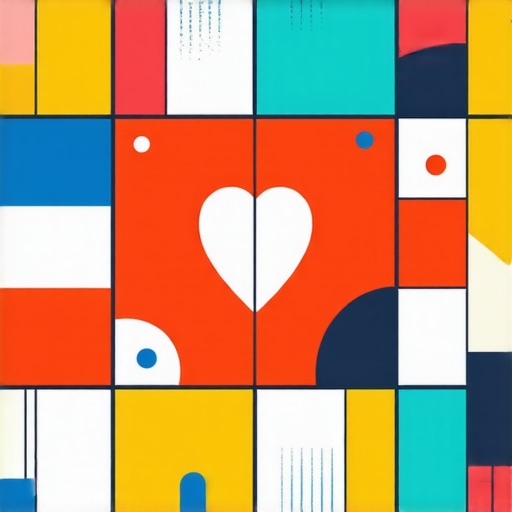 Abstract digital marketing concepts with vibrant colors
