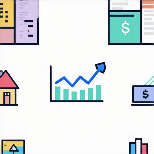 Illustration depicting various sources of passive income like real estate, stocks, and digital content