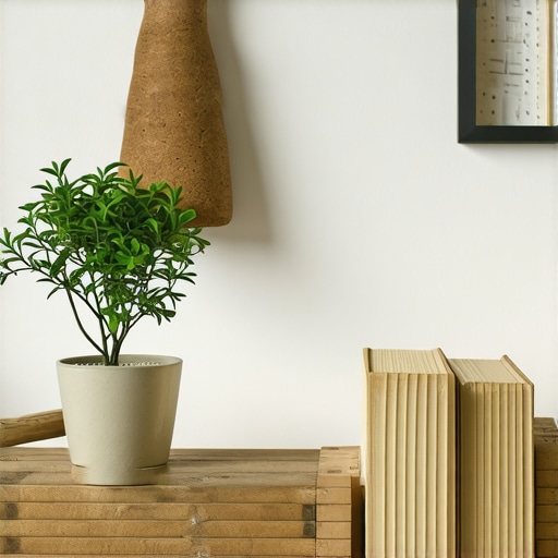Interior of a modern eco-friendly home decorated with recycled materials and natural elements