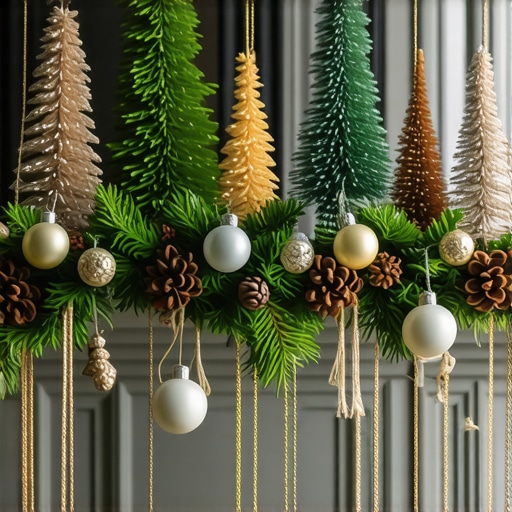 Elegant natural holiday decorations using recycled materials and eco-friendly dyes