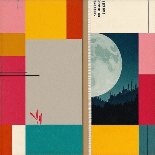 Creative journal with collages, colors, and natural elements representing emotional resilience