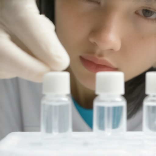Professional formulator creating natural skincare products in lab