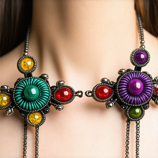 Close-up of expertly crafted recycled jewelry with eco-friendly materials and detailed design