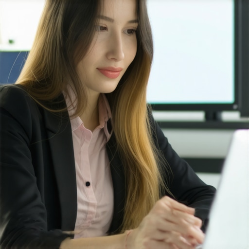 Business professional analyzing digital data for communication improvement