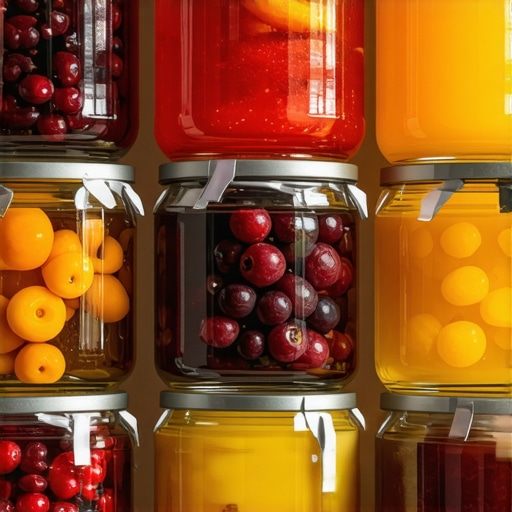 Fermentation jars with fruit and probiotic cultures for healthy homemade juices