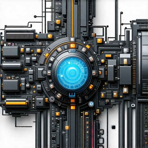 A conceptual image of a DIY smart stopwatch with sensors and AI technology, showcasing advanced electronics and digital interfaces