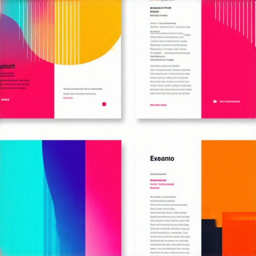 High-tech brochure with AR elements and vibrant colors for marketing experts