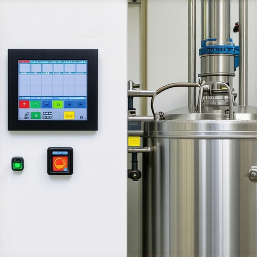 Control panel with sensors monitoring cheese fermentation process
