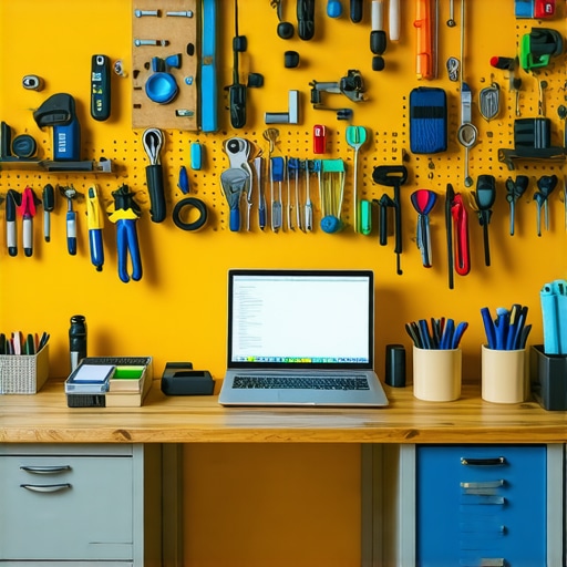 Radni prostor za DIY projekte sa reciklažnim materijalima i modernim alatima