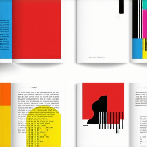 A sleek, colorful catalog layout demonstrating effective visual communication.