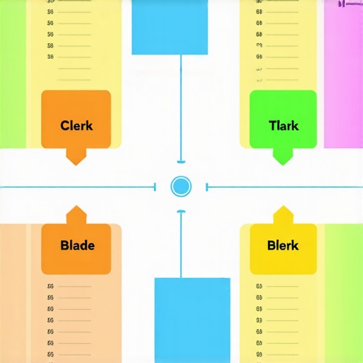 Diagram of modular instruction sections with labels and connecting links, illustrating flexibility and clarity.