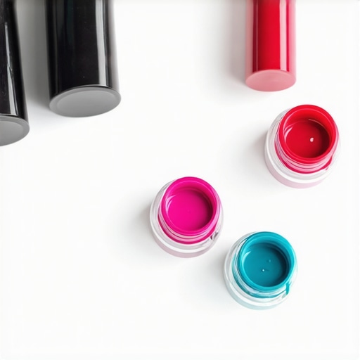 Expert demonstrating stabilization process of natural colors in nail polish with waxes and antioxidants.