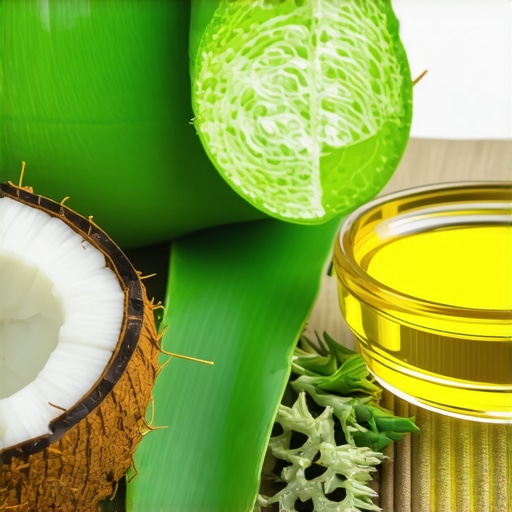Close-up of natural ingredients used in homemade hair masks