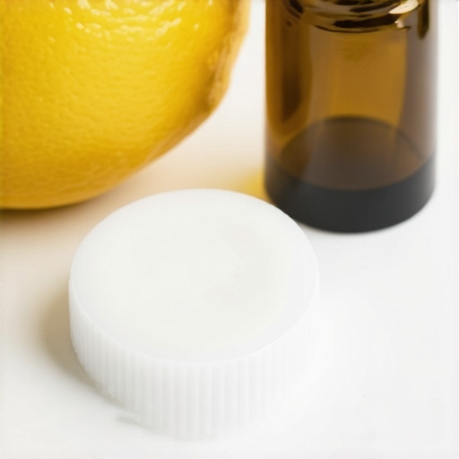 Ingredients like coconut oil, lemon, and essential oils in a natural nail polish remover