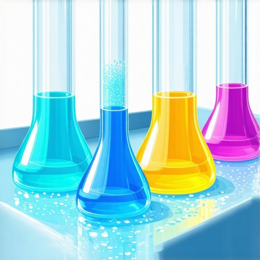 Detailed illustration of chemical reactions involved in soap making in a laboratory setting