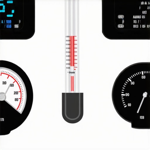 Close-up of digital thermometer and hygrometer measuring temperature and humidity inside a smoker