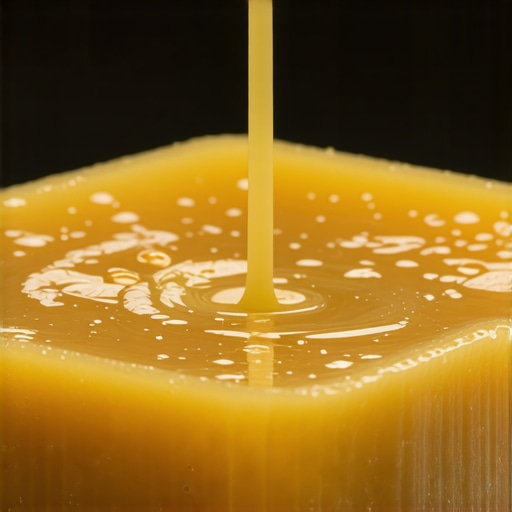 Expert pouring natural soap mixture into molds for home production