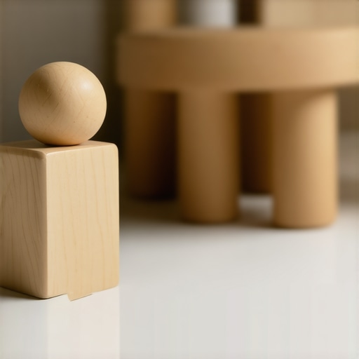 Close-up of a handmade wooden toy with natural finishes, emphasizing safety and quality