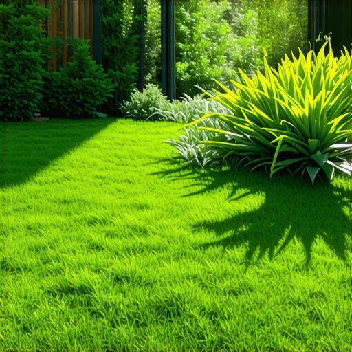 High-tech urban garden with sensors and automated irrigation systems