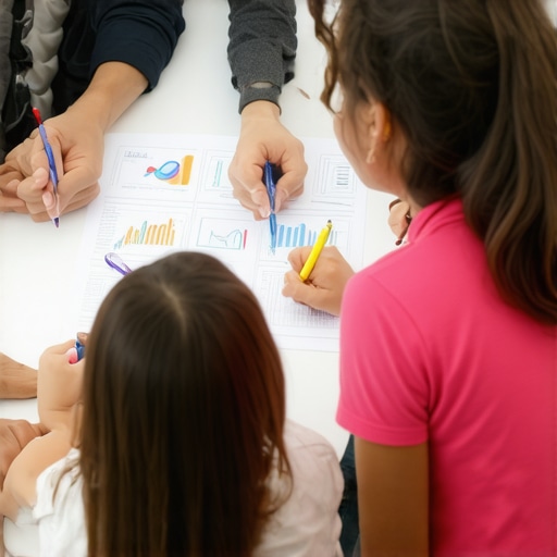 Family planning project with charts and graphs, applying scientific methods for successful results