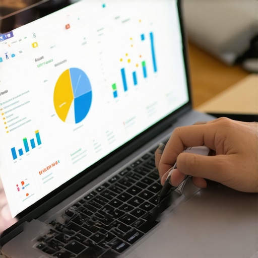 Analiza lokalnog SEO-a kroz grafikone i podatke Osoba analizira lokalne SEO podatke na laptopu sa grafikonima