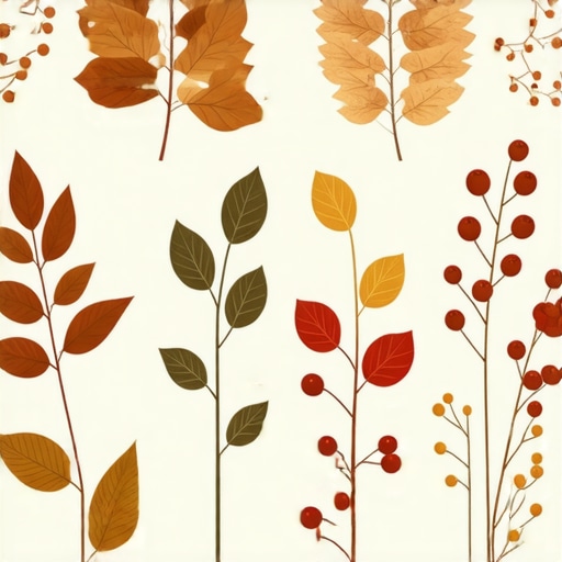 Autumn Natural Decorations Elegant autumn decorations using dried leaves, berries, and twigs for eco-friendly seasonal decor