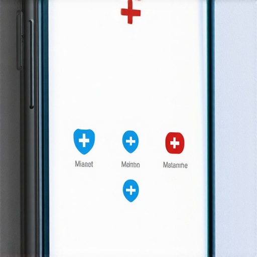 Smartphone screen showing interactive first aid app with emergency instructions