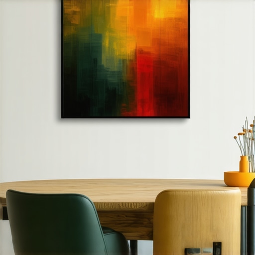 Interior decorated with eco-friendly, personalized decor, innovative upcycled furniture and vibrant colors.