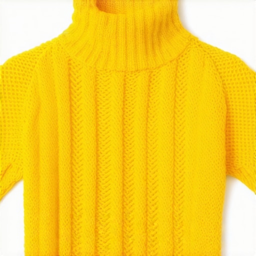 Close-up of complex knitting textures and patterns on a sweater, demonstrating expert craftsmanship