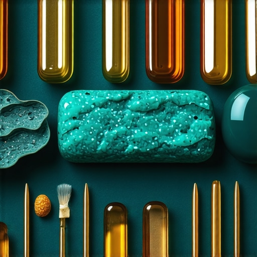 Close-up of complex natural material art piece showing textures and colors
