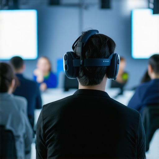 Participants engaging in a virtual conference using AR and VR technology