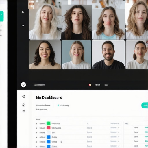 Digital dashboard displaying emotion and speech analysis during a virtual conference