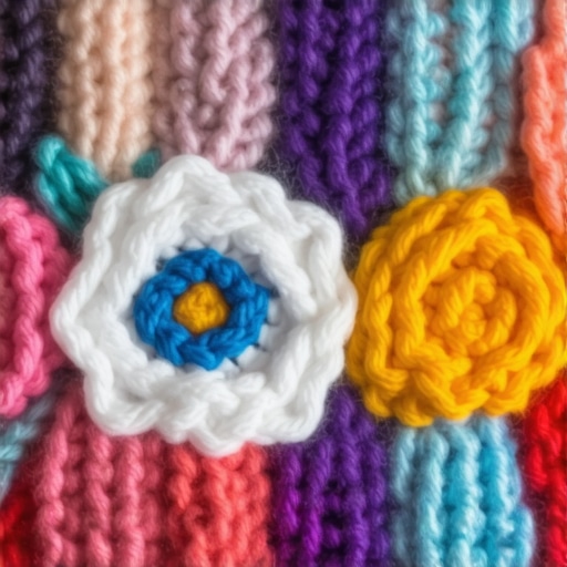 Advanced Crochet Techniques for Artistic Expression Close-up of complex crochet patterns with vibrant textures and colors
