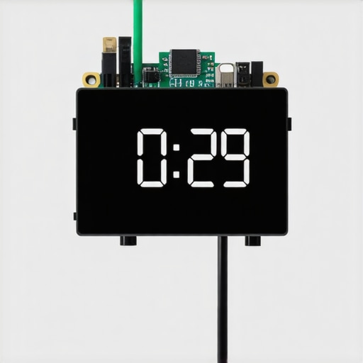 Advanced IoT Smart Timer Project Modern IoT smart timer device with Wi-Fi and Bluetooth connectivity, controlled via mobile app and voice commands
